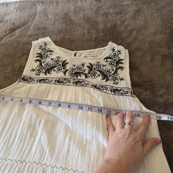 Max Studio White Embroidered Boho Dress Women’s Size Small Sleeveless Cotton - Picture 16 of 16